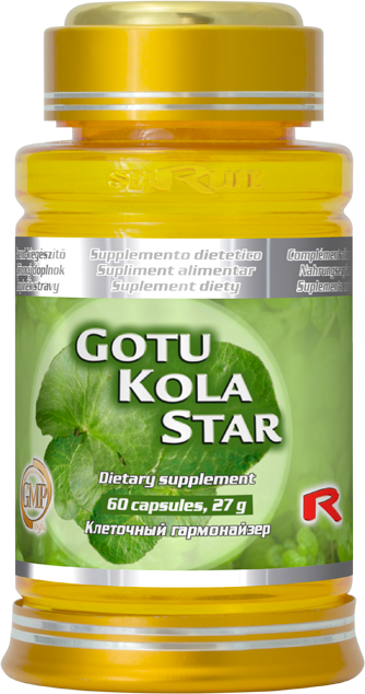 GOTU KOLA STAR  -  pre posilnenie činnosti mozgu a centrálnej nervovej sústavy, Starlife  60 kaps - dostupný len 1 kus