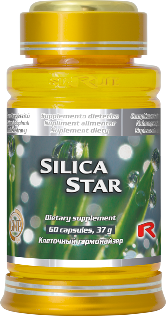 SILICA STAR – praslička roľná pre zdravé kosti, nechty, vlasy a močový mechúr, Starlife  60 kaps